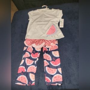 Carters Girls 3 Piece Pajamas Set